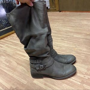 Grey Tall Fashion Boots